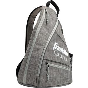 Franklin Sports Pickleball Bags - Sling Bag Backpack for Gear + Equipment - Men + Women - Holds Paddles, Balls + Accessories (One Size, Gray)