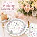 Spring Wildflower Paper Plates and Napkins 40 Pcs Party Supplies Floral 9inch Plates Disposable Tableware Decorations for Baby Shower Birthday Picnic Wedding Tea Party, Serve 20