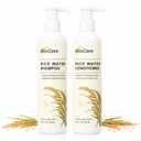 Rice Water Shampoo and Conditioner Set, Strengthen and Revitalize Hair, Nourish Damaged Hair for Women and Men, Hair Care, Restore Shine, Infused with Biotin, Citrus Peel, Rosemary