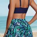 Aqua Eve Two Piece Bikini Skirt Swimsuit - 2 Piece Bathing Suits for Women High Waisted with Pockets 2026 Swimwear (Blue, L)