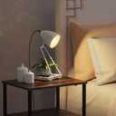 PARTPHONER Table Lamp Set of 2, 350Rotatable Small Desk Lamp, Modern White Reading Bedside Lamps, Suitable for Study, Bedroom, Office, Dorm, Children's Room, 2 Bulbs Included