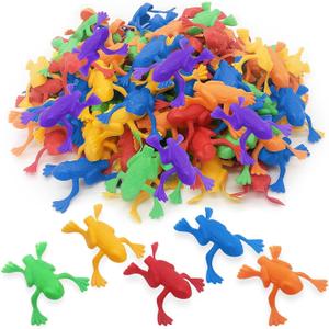 ArtCreativity 144-Pack Jump-n-Leap Frogs  2" Colorful Plastic Jumping Toys for Holiday Parties, Stocking Stuffers, Classroom Gifts, Winter Games & Fun Christmas Giveaways for Kids Ages 3+