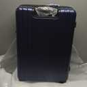 KYME 26-Inch Medium Checked Luggage, 100% PC Hardside Suitcase with TSA Lock & Double Spinner Wheels, Durable Travel Hard Shell for Men & Women (Navy) (Blue)