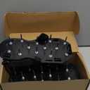 Lawn Aerator Shoes for Lawn, Soil Yard Aerator Tool with Hook & Loop Straps for Effectively Aerating, One Size Fits All Free-Installation Lawn Shoes for Yard Garden Patio Grass (Black)