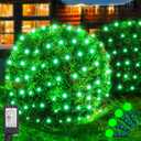 Led Net Lights Christmas Lights Outdoor Green Christmas Net Lighting with 121Led Mini Globe Light 5ftx5ft, Outdoor Indoor Fairy Mesh Net Lighting for Christmas Trees, Bushes, Shrubs Decorations