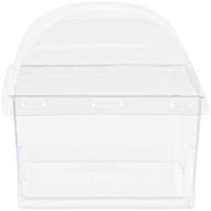 Square 5oz Dish with Dome Lid - Plastic, Case Pack of 240 - For Catering, Buffets, and Parties