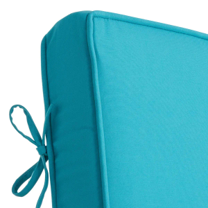 2-Piece Patio Furniture Cushions, 42"x19.5", 19"x26", Ocean Blue