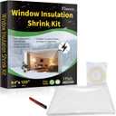 Large Patio Door Shrink Film Window Insulation Kit Cuttable with AdhesiveTransparent,Window Plastic for Winterizing Thicken Thermal Waterproof Insulation Cover Warm Winter (1Pack, 84"W x 120"T) (Clear 1pcs)