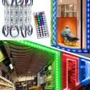 LED Storefront Lights for Business Waterproof Decorative Light for Advertising Letter Signs 4 Set 5050 SMD Window Strip Lights 40ft 80 Pieces LED Module Lights (RGB light)