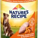Nature's Recipe Grain Free Wet Dog Food Chicken, Sweet Potato, and Pumpkin Recipe, 13 oz. Can (Pack of 12) BB 3/30/27
