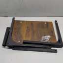 C-Shaped Side Table for Couch - Small Coffee Stand Sofa Tray Desk with Metal Frame and Waterproof Scratch Resistant, Modern End Accent for Living Room, Bedroom, Small Spaces, Rustic Brown (11.8" Width 1-Pack)