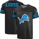 FOCO NFL Men's Officially Licensed Primary Logo Alternate Color Game Day Football V-Neck Top (XX-Large, Detroit Lions - Black)