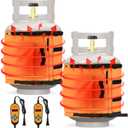 2 Pack Propane Tank Heater Blanket Gas LP Cylinder Tank Heater with Thermostat Controller Adjustment 41-122 F and Timer Function, Propane Buckets Warmer Blanket Fit for 5-40LB Tanks (Orange)