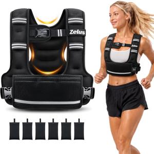 ZELUS Adjustable Weighted Vest for Women Men, Ergonomic Fit Training Vest, 11-20LB