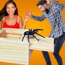 Spider Prank Box Gag Gift, Funny Surprise Gift Box Christmas White Elephant Gifts for Adults Men Women Birthday, Wooden Jump Scare Toys for Kids Ages 3-5-7 4-8-12 Year Old Boys Girls Stocking Stuffers