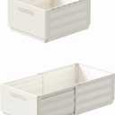 2 Pack Expandable Plastic Storage Boxes, Multi-Purpose Folding Organizer, Drawer Storage Divider For Bedroom, Kitchen And Snack Storage (XL)