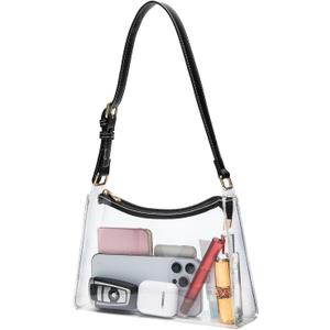 Wuflyover Clear Bag for Stadium Events - Adjustable Strap Clear Shoulder Bag for Concerts & Sports, Game Day Approved (Medium)