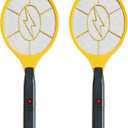 2 Pack Electric Fly Swatter, Bug Zapper Racket for Indoor Pest Control, Handheld Insect Killer Bat Battery Powered Electric Mosquito Swatter for Outdoor and Home