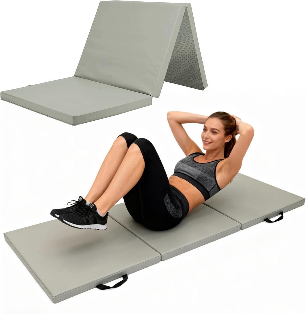 Foldable Yoga Mat, 2 Inches Extra Thick Non-Slip Design Fitness Mats