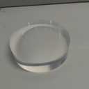 CiaoHER 2in Thickness 8in Diameter Acrylic Disc Display Block Clear Polished Round Pedestal Stand Riser 8" x 2", 1 Pack