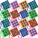 24 Mini Tic Tac Toe Games - Party Favors for Kids 3-5 and Up - 2-Inch Travel Size - Tic-Tac-Toe Keychain Game for Boys & Girls - Goody Bag Stuffers, Classroom Prizes, Valentine's Day, Birthday Gifts