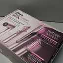 Shark FlexFusion Hair Straightener & Powerful Hair Dryer with Fusion Hair Brush, Ceramic Air Styler with Auto-Wrap Curlers & Concentrator, Ceramic Plates, Cosmic Blush HD641S