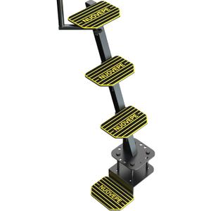Upgraded Heavy Duty Boat Trailer Steps  4 Step Tongue Ladder with Safety Handle, 500 lbs Capacity, EVA Anti-Slip Mat, Anti-Rust & Corrosion-Resistant, Universal Fit for Bass & Pontoon Boats