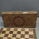 AMEROUS 15 Inches Magnetic Wooden Chess Set - 2 Extra Queens - Folding Board - Pieces Storage Slots, Handmade Portable Travel Chess Game - Beginner Chess Set for Kids, 6 up Age