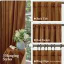 LAMIT 90 Inches Velvet Panels for Living Room, Golden Brown Thermal Blackout Curtains Room Darkening Back Tab and Rod Pocket Panels for Mid Century Decor Bedroom, 2 Panels, 52 x 90 Inch