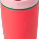 Owala SmoothSip Slider Insulated Stainless Steel Coffee Tumbler, Reusable Iced Coffee Cup, Hot Coffee Travel Mug, BPA Free 12 oz, Pink/Red (Strawberry Fields)