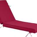 Outdoor Chaise Lounge Cushions, 4 Inch Thick Waterproof Fade Resistant Patio Furniture Lounger Chair Cushion Pad for Pool (1, Burgundy, 72'' L x 21'' W x 4" T)