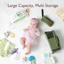Momcozy Universal Baby Stroller Organizer, 2 Insulated Cup Holder, Detachable Zippered Pocket, Adjustable Shoulder Strap, Large capacity for baby essentials, Compact Design Fits Any Strollers