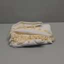 JIALE Textured Tablecloths, Heavy Duty Cotton Linen Farmhouse Table Cloth Rectangle Table, Waterproof Wrinkle-Free Rectangle Tablecloth for Kitchen, Dining, Parties, 55"x75", Ivory