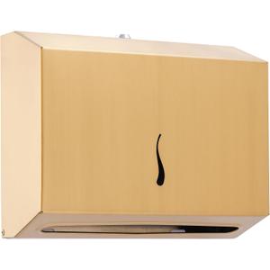 Paper Towel Dispenser - Anti-Fingerprint Coating, Enhanced Quality Stainless Steel, Wall-Mounted for Commercial Bathrooms - Holds 200 C-Fold or 275 Multi-Fold Paper Towels - Gold