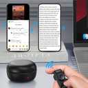 [New Upgrade, Easy to Use] TikTok Scrolling Ring Remote Control, Camera Shutter Remote, Wireless Bluetooth Scrolling Ring for iPhone, iPad, iOS, Android - Black