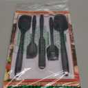 Silicone Spatula Set, 5 Piece Food Grade Rubber Spatulas for Baking, Cooking, and Mixing High Heat Resistant Non Stick Dishwasher Safe BPA-Free (Black)