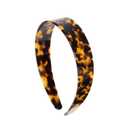EVITA PERONI Wide Headbands for Women with Teeth Acetate Resin Hair Bands for Women's Hair No Headache Headband No Slip Hairbands-Tortoise