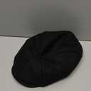 POUDAY Newsboy Cap for Men - Irish Newsies Cabbie Hat - Flat Winter Hat (X-Large, Pure Black)