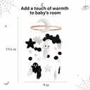 Ghost Baby Mobile, Halloween Mobile for Crib, Goth Crib Mobile for Boys and Girls, Gothic Nursery Mobile for Bassinet, Pack and Play, Ghost, Bat, Moon