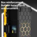 DELI Plastic Tool Box with Handle, 18 inch Tool Case with Double Locking and Removable Tray, Toolbox Organization