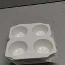 Hiceeden 2 Pack 4-Cup Ceramic Muffin Pan, Nonstick Muffin Tin with Handle, Ceramic Cupcake Baking Pans with Embossed Pattern for Muffin, Cupcake, White, 7.5" x 7" x 1.6"