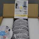 Ensenior 12 Pack 6 Inch LED Recessed Light, Dimmable, 2700K-5000K 5CCT, 1200LM High Brightness, 12W 120V, Damp Rated, Ultra-Thin Canless Wafer Ceiling Light - ETL & FCC & IC (2700/3000/3500/4000/5000K - 5CCT White)