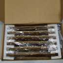 Goo-Ki Antique Brass Cup Pulls Bin Cup Drawer Pull 6 Pack, 7.56"(192mm) c-c Vintage Retro Brass Cabinet Pull Zinc Alloy Bar Kitchen Hardware, 9628GT-192