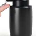 BosilunLife Lotion Pump Dispenser - Matte Black Soap Dispenser Bathroom Ceramic Dish Liquid Soap Dispenser for Kitchen, Bathroom Countertop Soap Dispensers