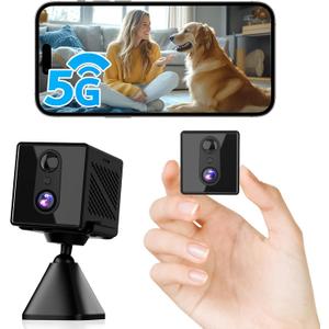 2025 Upgraded 5GHz WiFi Hidden Spy Camera, 4K Wireless Indoor Security Cam, Surveillance Nanny Cam, Pet & Car Camera with Longer Battery Life(APP:O-KAM Pro)