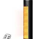 Space Heater, 34" Space Heater for Large Room with Remote, 1500W Tower Heater with 12H Timer, 70 Oscillating, Adjustable Thermostat, Overheating & Tip-over Protection, Indoor Use, Black