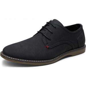 Jousen Men's Casual Dress Shoes Retro Business Classic Dress Shoes for Men (Black) 9