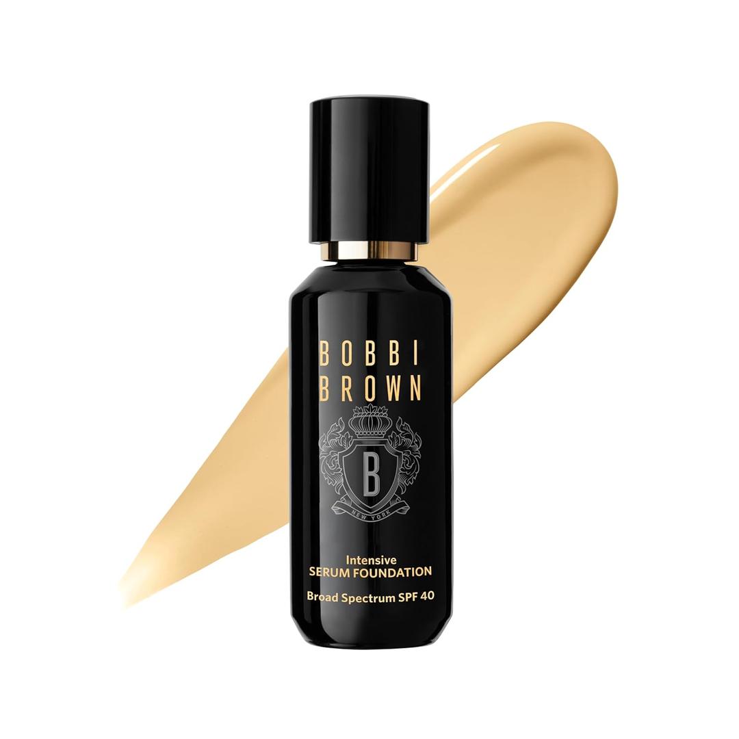 Bobbi Brown Intensive Serum Foundation SPF 40/30 | Radiance-Boosting, Skincare-Infused Serum Foundation for Seamless Coverage, 1 Fl Oz (12 Warm Beige (Light medium beige with yellow undertones; for light to medium skin))