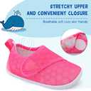 LeIsfIt Toddler Water Shoes Boys Girls Barefoot Aqua Socks Kids Breathable Quick-Dry Swim Shoes for Beach Pool Surf, Rose, 7 Toddler