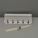 Rebee Vision Key and Mail Holder for Wall with Floating Shelf : Decorative Hanging Organizer with 5 Sturdy Keys Hooks and Wall Mount Key Rack - Farmhouse Entryway Dcor (Modern White)